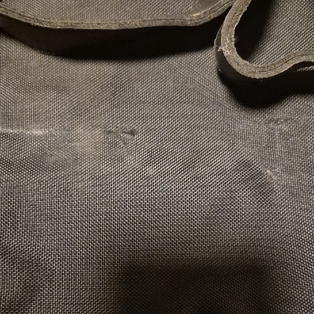 Harley-Davidson Black Canvas Messenger Bag with Leather Straps